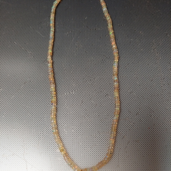 Egyptian opal rondelles x5in with South sea pearl pendant 20inches - Picture 2 of 8